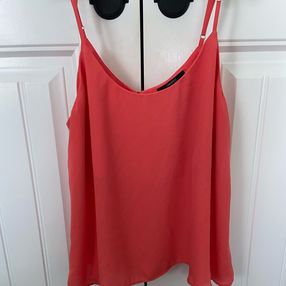 Forever 21 small tank chiffon summer layered top